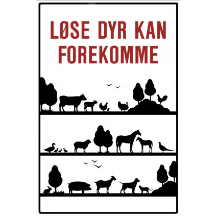 Løse dyr kan forekomme