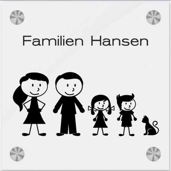 Dørskilt Familie