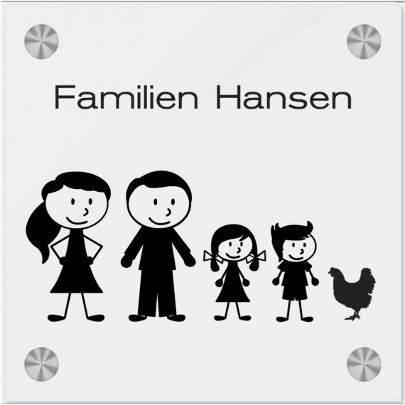 Dørskilt Familie