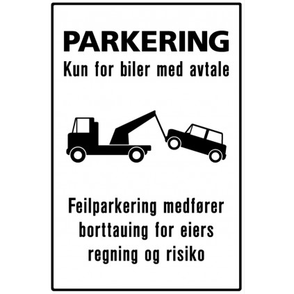 Parkering kun etter avtale