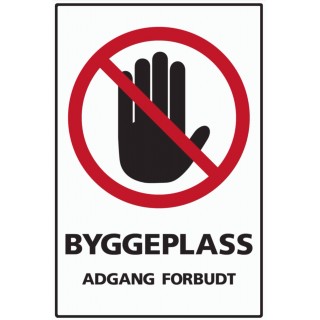 Byggeplass - Adgang forbudt