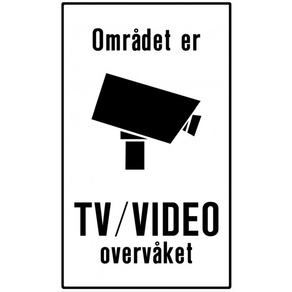 Område er TV/VIDEO overvåket