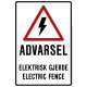 ADVARSEL - Elektrisk gjerde