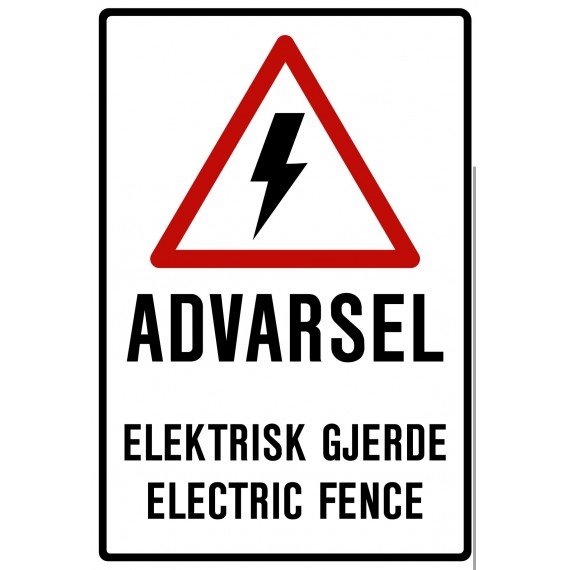 ADVARSEL - Elektrisk gjerde