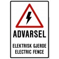 ADVARSEL - Elektrisk gjerde