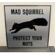 Mad squirrel (15 x15cm børstet aluminium)